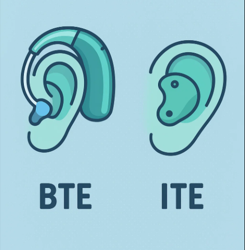 diferencias entre audífonos BTE e ITE