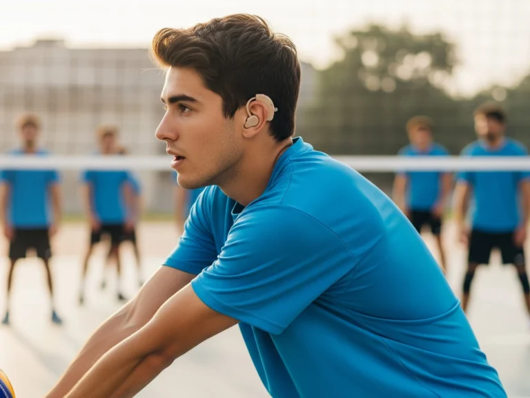 persona sorda haciendo deporte